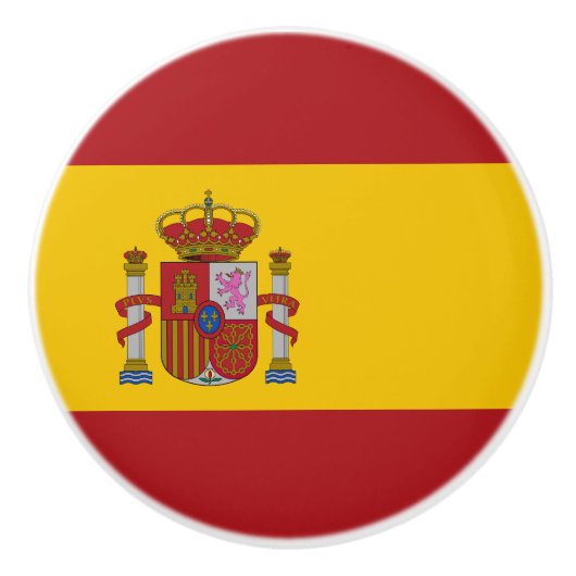 Spanische Flagge Keramikknauf (Vorderseite)