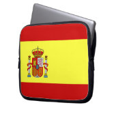 Spanische Flagge Laptopschutzhülle (Vorderseite Links)