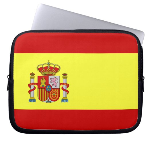 Spanische Flagge Laptopschutzhülle (Vorderseite)