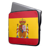 Spanische Flagge Laptopschutzhülle (Vorderseite Links)