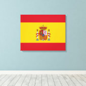 Spanische Flagge Leinwanddruck (Insitu (Holzboden))