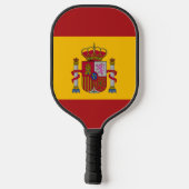 Spanische Flagge mit Ihrem Namen Pickleball Schläger (Rückseite)