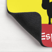 Spanische Flagge mit niedlichem Stier u. Mousepad (Ecke)