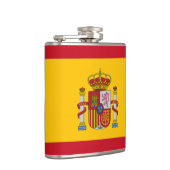 Spanische Flagge mit rotem Herzen - España/Sportfa Flachmann (Rechts)