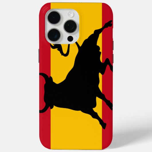 Spanische Flagge mit Stier Case-Mate iPhone Hülle (Rückseite)