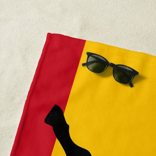 Spanische Flagge mit Stier Strandtuch (Beispiel)