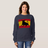 Spanische Flagge mit Stier Sweatshirt (Vorne ganz)
