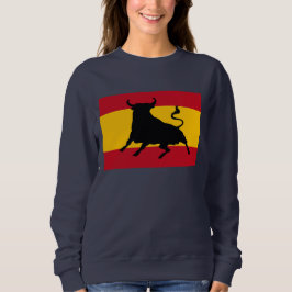 Spanische Flagge mit Stier Sweatshirt
