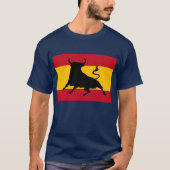 Spanische Flagge mit Stier T-Shirt (Vorderseite)