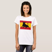 Spanische Flagge mit Stier T-Shirt (Vorne ganz)
