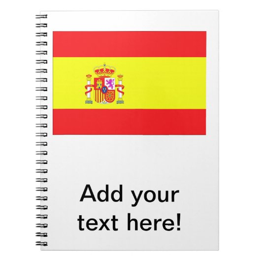 Spanische Flagge Notizblock (Vorderseite)