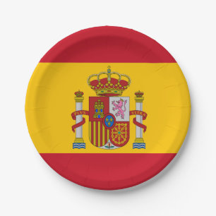 Spanische Flagge Pappteller