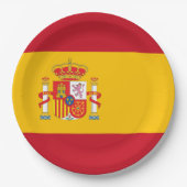 Spanische Flagge Pappteller (Vorderseite)