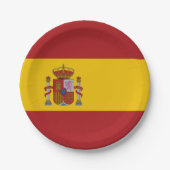 Spanische Flagge Pappteller (Vorderseite)