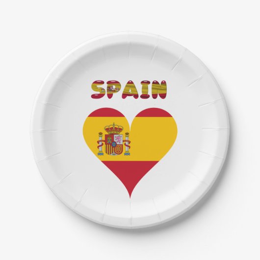 Spanische Flagge Pappteller (Vorderseite)