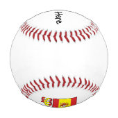 Spanische Flagge Personalisierter Name Baseball (Rückseite)