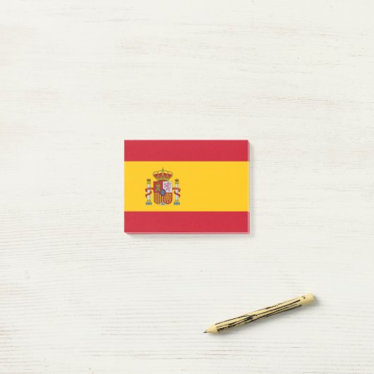 Spanische Flagge Post-it Klebezettel (Auf Schreibtisch)