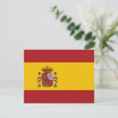 Spanische Flagge Postkarte (Stehend Vorderseite)