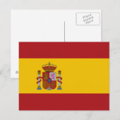 Spanische Flagge Postkarte (Vorne/Hinten)