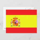 Spanische Flagge Postkarte (Vorne/Hinten)