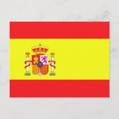 Spanische Flagge Postkarte (Vorderseite)