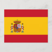 Spanische Flagge Postkarte (Vorderseite)