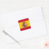 Spanische Flagge Quadratischer Aufkleber (Umschlag)