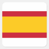 Spanische Flagge Quadratischer Aufkleber (Vorderseite)