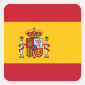 Spanische Flagge Quadratischer Aufkleber