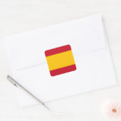 Spanische Flagge Quadratischer Aufkleber (Umschlag)