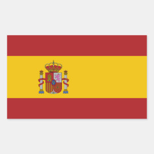 Spanische Flagge Rechteckiger Aufkleber