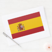 Spanische Flagge Rechteckiger Aufkleber (Umschlag)