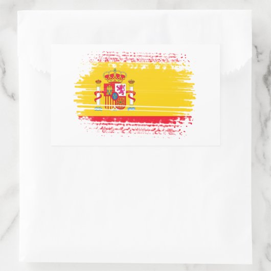 Spanische Flagge Rechteckiger Aufkleber (Tasche)