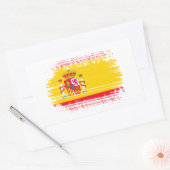 Spanische Flagge Rechteckiger Aufkleber (Umschlag)
