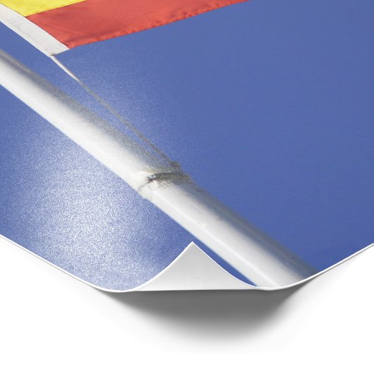 Spanische Flagge — RF) Fotodruck (Ecke)