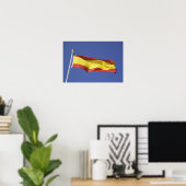 Spanische Flagge — RF) Poster (Heimbüro)