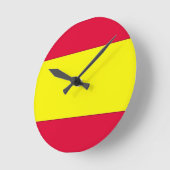 Spanische Flagge Runde Wanduhr (Winkel)