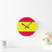 Spanische Flagge Runde Wanduhr (Zuhause)