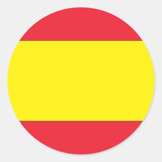 Spanische Flagge Runder Aufkleber (Vorderseite)