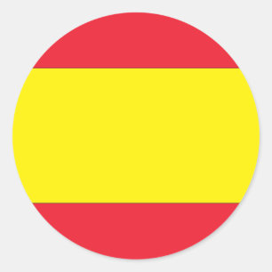 Spanische Flagge Runder Aufkleber