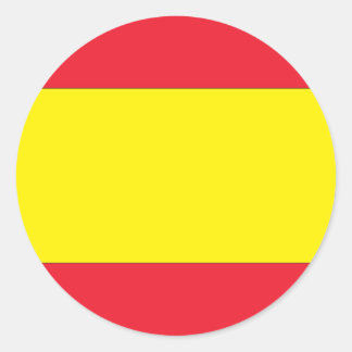 Spanische Flagge Runder Aufkleber