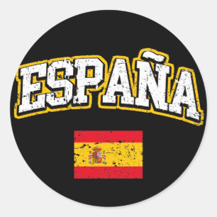Spanische Flagge Runder Aufkleber