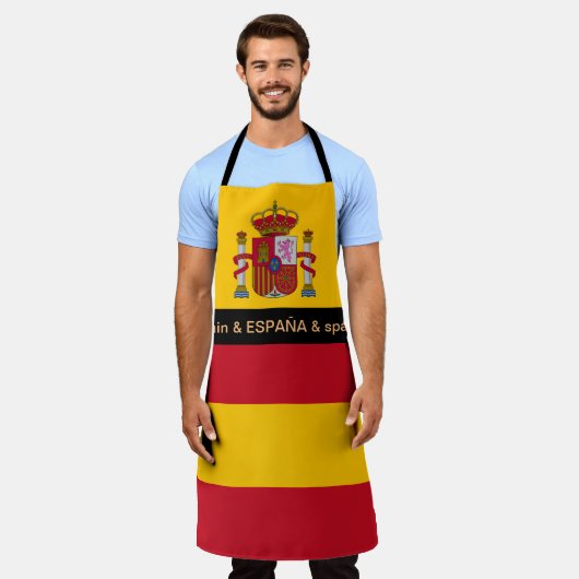 Spanische Flagge Schürze, Spanien Koch Küche Schürze (Getragen)