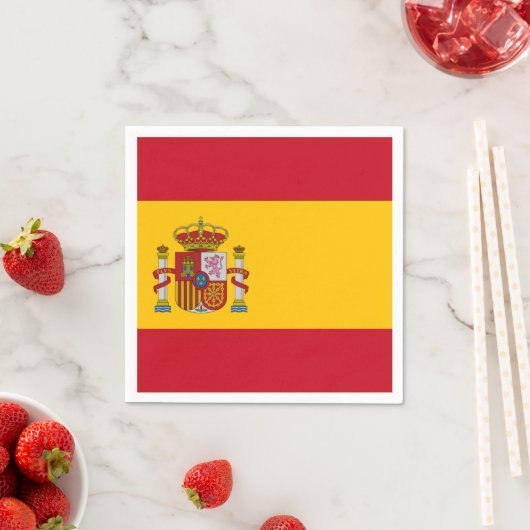 Spanische Flagge Serviette (Beispiel)