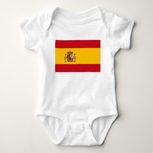 Spanische Flagge (Spanien) Baby Strampler (Vorderseite)