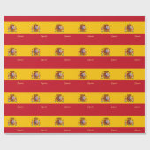 Spanische Flagge & Spanien Gaben / Sportfans Geschenkpapier (Flach)