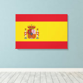 Spanische Flagge (Spanien) Leinwanddruck (Insitu (Holzboden))