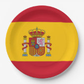 Spanische Flagge (Spanien) Pappteller (Vorderseite)
