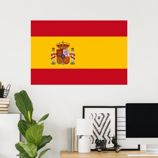 Spanische Flagge (Spanien) Poster (Heimbüro)