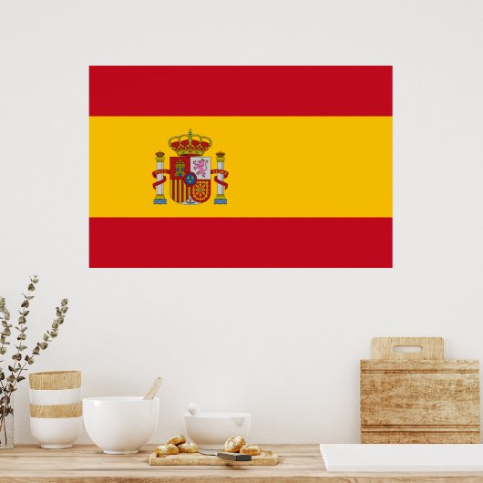 Spanische Flagge (Spanien) Poster (Küche)